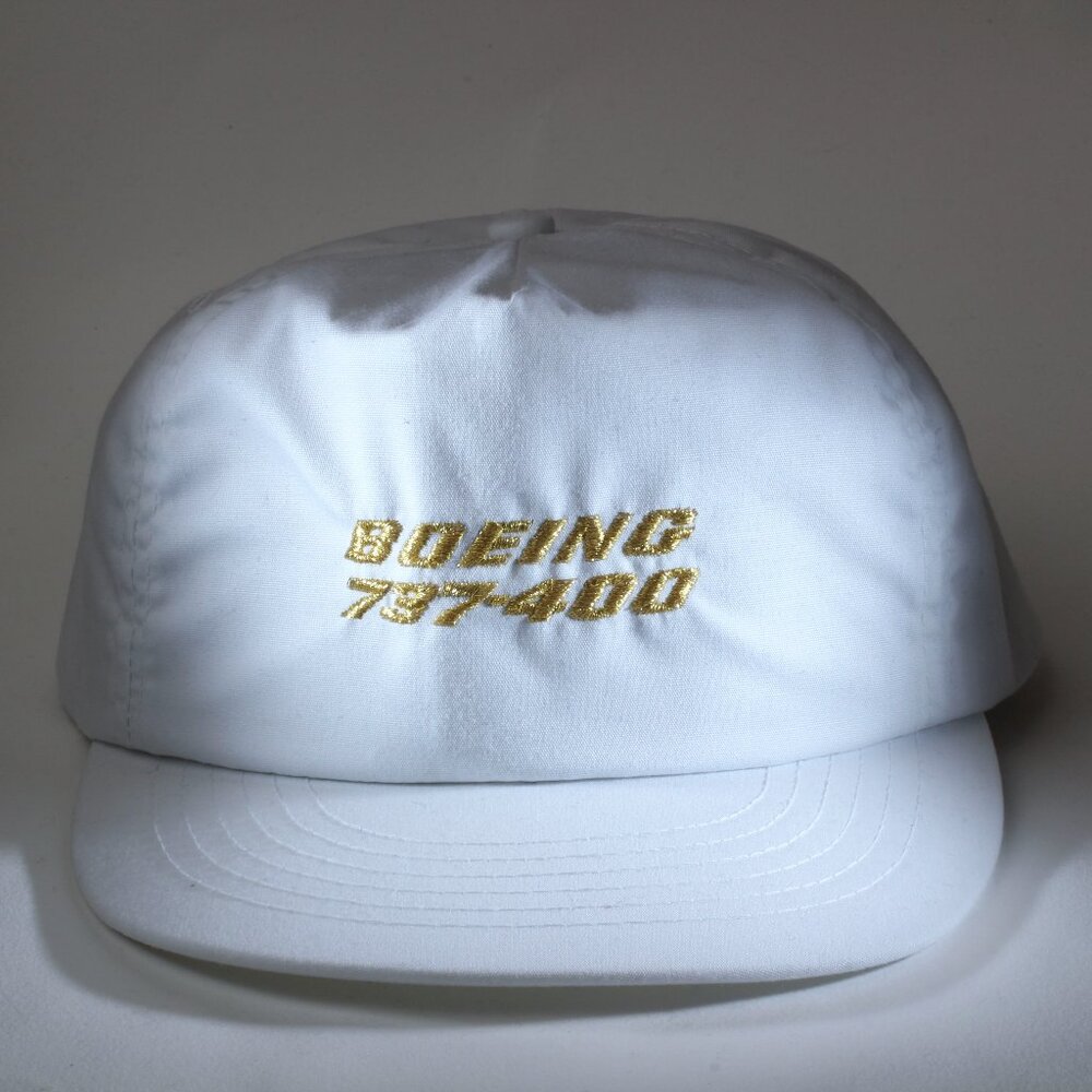 Boeing Hat Men OS White Aircraft Trucker Style Snapback
